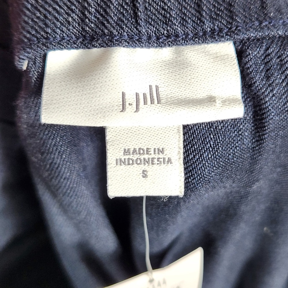 J. Jill Skirt Womens Small Blue Red Striped Maxi Side Slits Linen Blend - Picture 7 of 13
